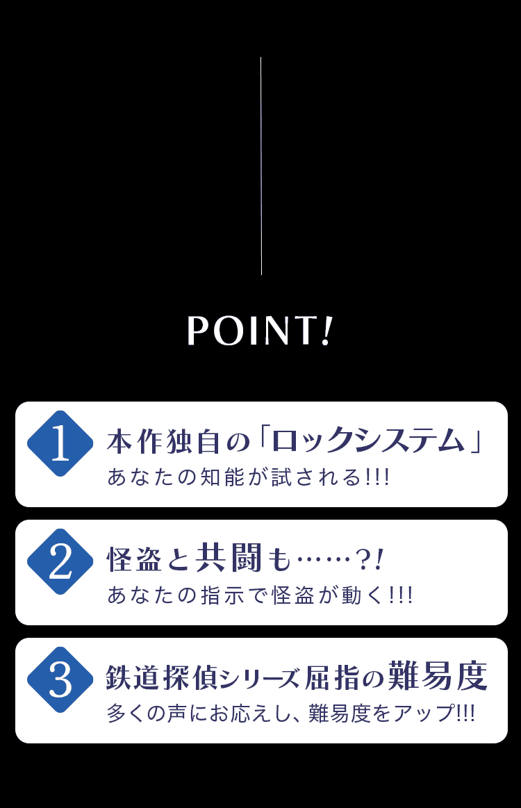 本作独自の「ロックシステム」・怪盗と共闘も？・鉄道探偵シリーズ屈指の難易度 