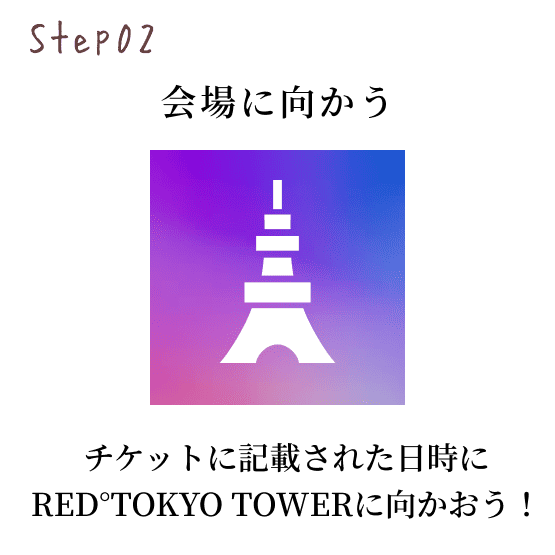 ステップ02 会場に向かう